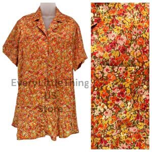 NEW NoTag Victoria's Secret Satin Floral Sleep Shirt Nightgown Pajamas Dress L